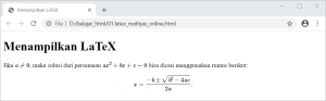 Contoh Latihan HTML Uncover - LaTeX plugin