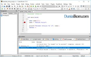 Error pada saat pemberian nilai string ke dalam array