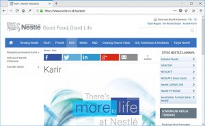 Website karir Nestle Indonesia