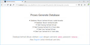 Tampilan studi kasus eBook OOP PHP Uncover - generate database