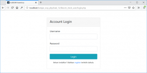 Tampilan studi kasus eBook OOP PHP Uncover - halaman login