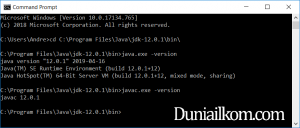 Mengakses file java.exe dan javac.exe dari cmd Windows