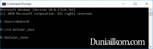 Pindah ke folder belajar_java