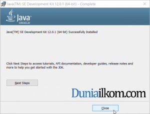 Proses instalasi Java part 4