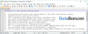 Tampilan awal Notepad++