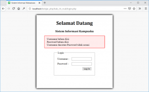 Studi kasus PHP Uncover - Membuat form login