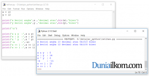 Contoh operator bitwise di Python