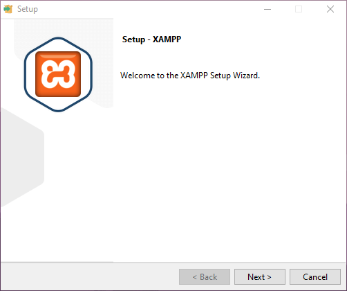Jendela awal proses instalasi XAMPP 8