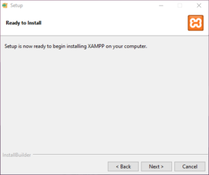 Jendela ready to install XAMPP