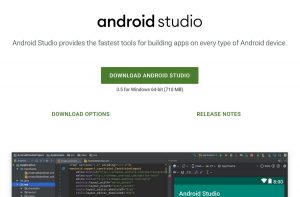 tampilan web google android studio