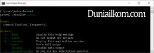 Melihat Versi Laravel Installer