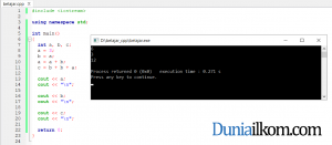 Contoh Kode Program Cara Membuat Variabel di C++