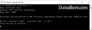 Contoh Kode Program Input Tipe Data Struct Bahasa C++