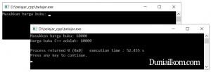 Contoh Kode Program Penggunaan Perintah cin bahasa C++