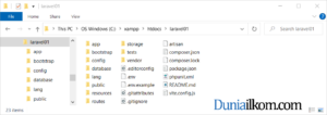 Isi Folder instalasi Laravel 9