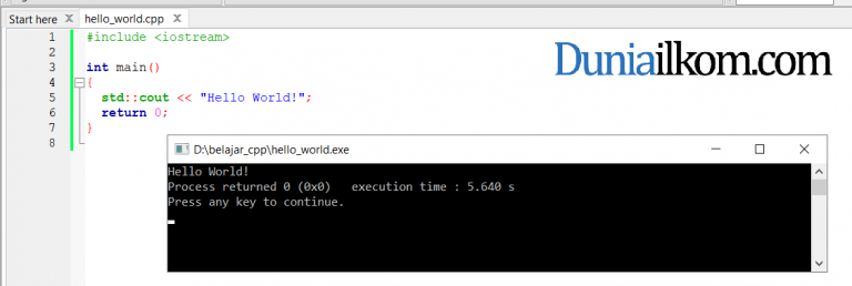 Cara Menjalankan Kode Program C++ (Proses Compile) | Duniailkom