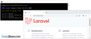 Tampilan awal Laravel