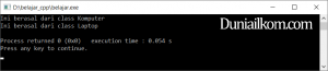 Contoh Kode Program Function Overriding OOP Cpp