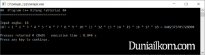 Contoh kode program menghitung faktorial (3)