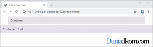 Perbedaan class container dan container-fluid Bootstrap