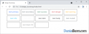 Tutorial Bootstrap - Cara Mengubah Warna Teks