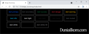 Tutorial Bootstrap - Cara Mengubah Warna Teks Gelap