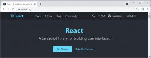 Halaman resmi React di reactjs.org