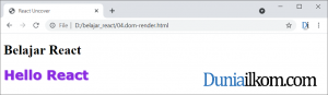 Tutorial React JS - Cara Merender React Element