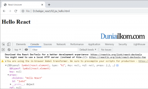 Tutorial React - Pengertian Babel JS dan Cara Aksesnya