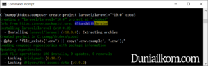Cara install Laravel dengan pembatasan versi Laravel 10