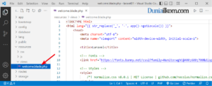File view welcome bawaan Laravel