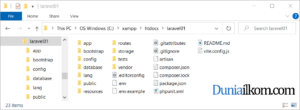 Isi Folder instalasi Laravel 10