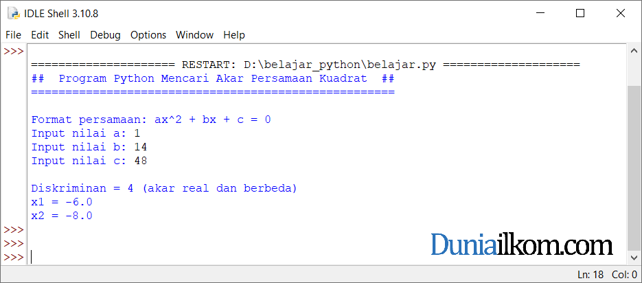 Latihan Program Python Konversi Bilangan Biner Ke Desimal Riset Riset