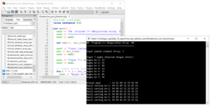 Program C++ selection sort