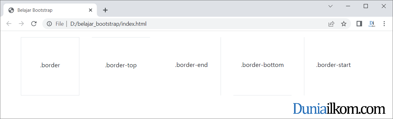 Tutorial Bootstrap - Cara Membuat Border