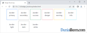 Tutorial Bootstrap - Cara Mengubah Warna Border