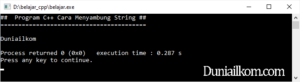 Tutorial Belajar Cpp - Cara Menyambung String