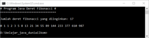 Latihan Kode Program Java - Membuat Deret Fibonacci